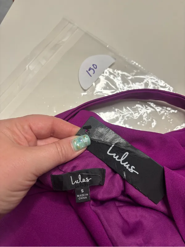 Lulus Magenta Purple Fuscia Size Small Cross Cross Jumpsuit New - Image 5