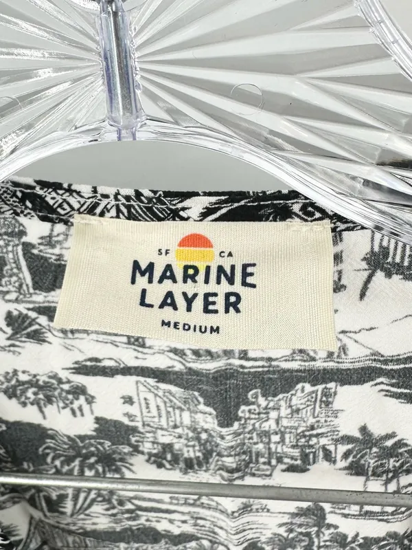 Marine Layer Women's Holi Jumpsuit California Black/White Size Medium - Image 4
