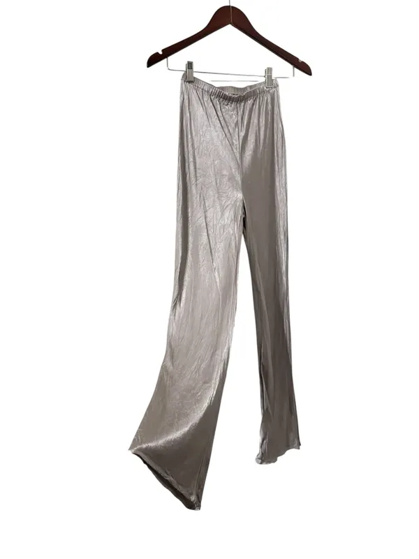 DISSH Simone Satin Silver Straight Pull On Pants Trousers - Image 6