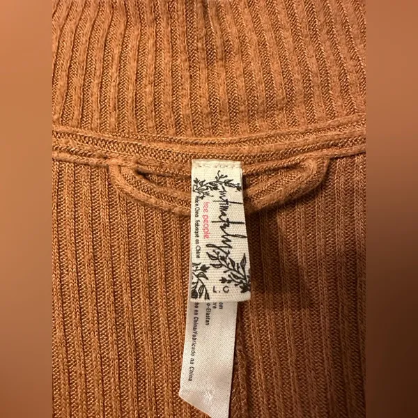 Intimately Free People Women's Rust Cardigan Ribbed Sweater - Size L - Image 10