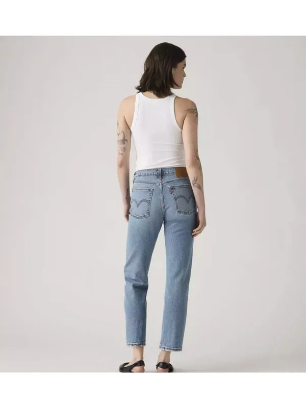 Levi's 30x28 Premium Wedgie Straight Ankle Women's Jeans Invest Access Med Wash - Image 3
