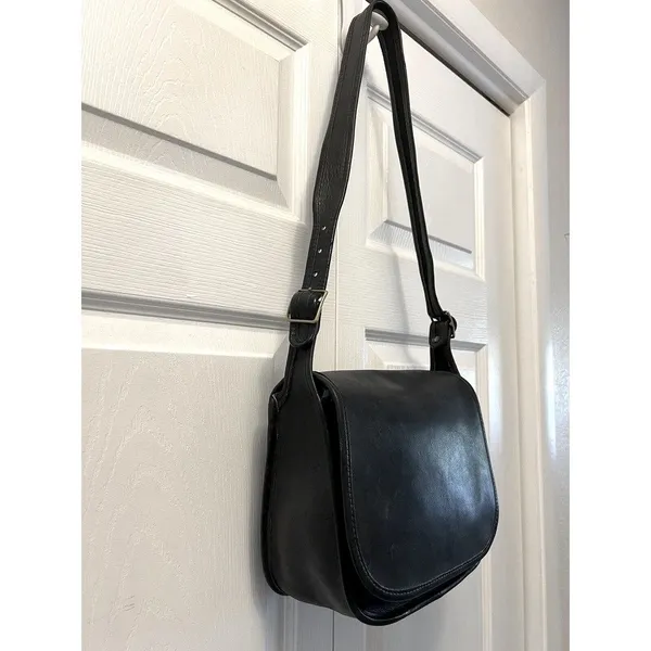 Coach Vintage Black Saddle Bag‎ legacy Y2K Classic - Image 3