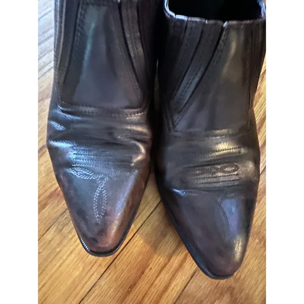 Vintage Durango Women’s Brown Leather Western Ankle Boots Size 7M - Image 2