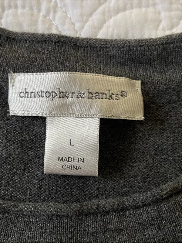 Christopher and Banks 100% Cotton Argyle Sweater Vest Size Large Preppy - Image 3