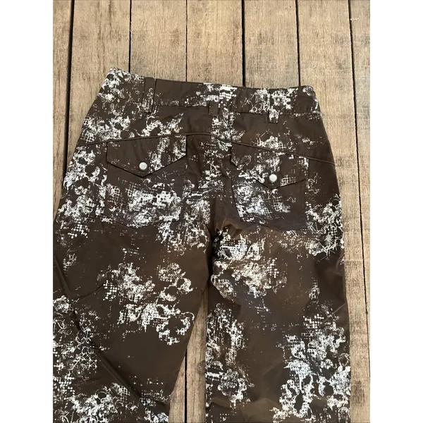 Nils Women's Insulated Ski Snowboard Pants Small Brown Snap Pockets - Image 6