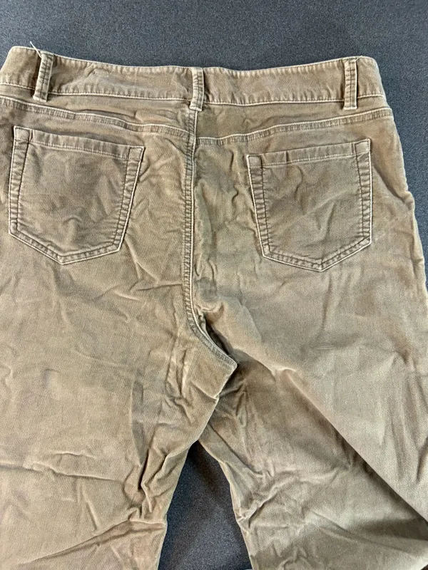 L.L. Bean Velour Pants Womens in Size 16 Light Brown Straight Leg Cabincore - Image 7