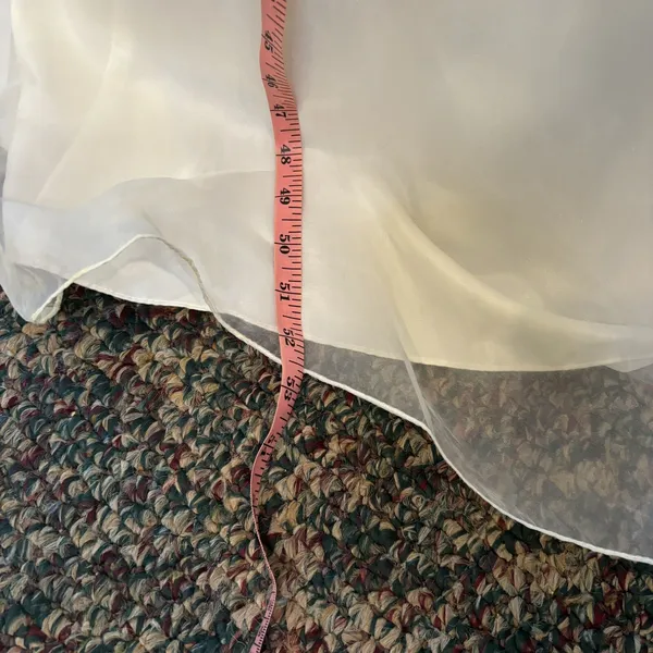 David's Bridal‎ Ivory Strapless Embroidered Organza Wedding Dress Size 8 NWT - Image 7