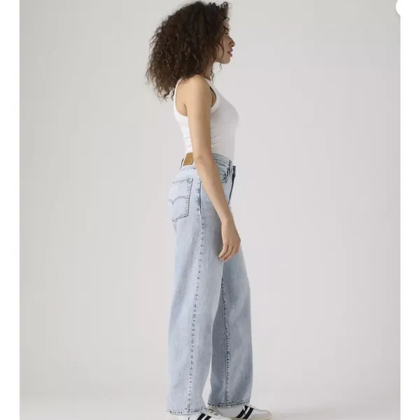 New Levi's 27x30 Premium Baggy Dad Women's Jeans Fan Fare Light Wash - Image 3