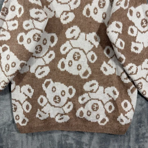 Vintage Needles & Yarn Teddy Bear Fluffy Knit Sweater - Image 4