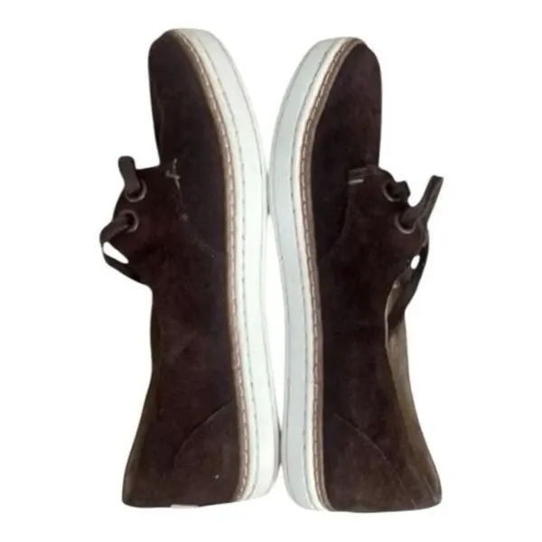 Ugg Carilyn Women Brown Leather Shoes Size 5 Suede Lace Up Casual Shoes Comfort - Image 4