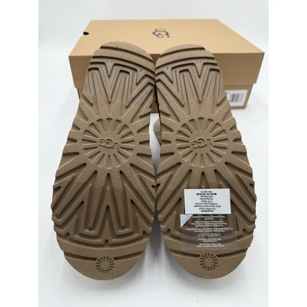 Women's UGG Classic Mini Cabelle Chestnut Suede/Knit Boot Sz 7 New In Box - Image 8