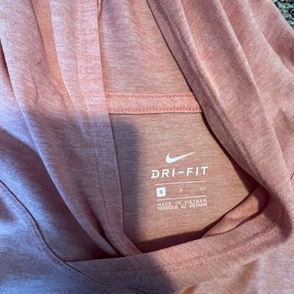 Nike Dri-FIT Womens Small Pink Heathered Long Sleeve Pullover Training‎ Hoodie - Image 2