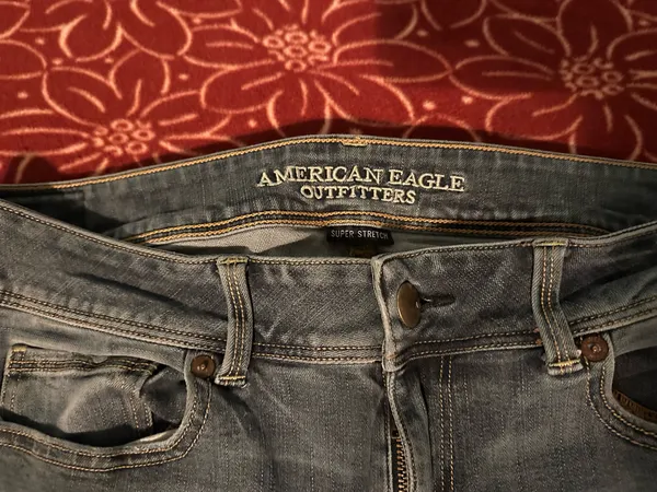American Eagle Outfitters Kick Boot Jeans Blue Denim Stretch Women's 5-Pocket - Image 2