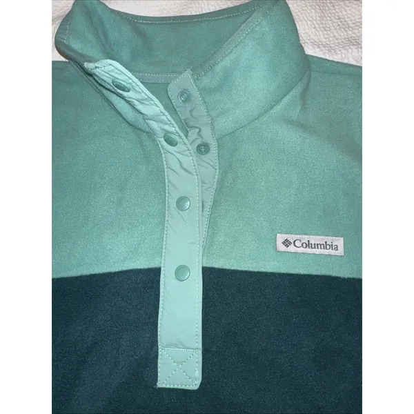 Columbia Women`s Snap Fleece Pullover(Green, M) - Image 2