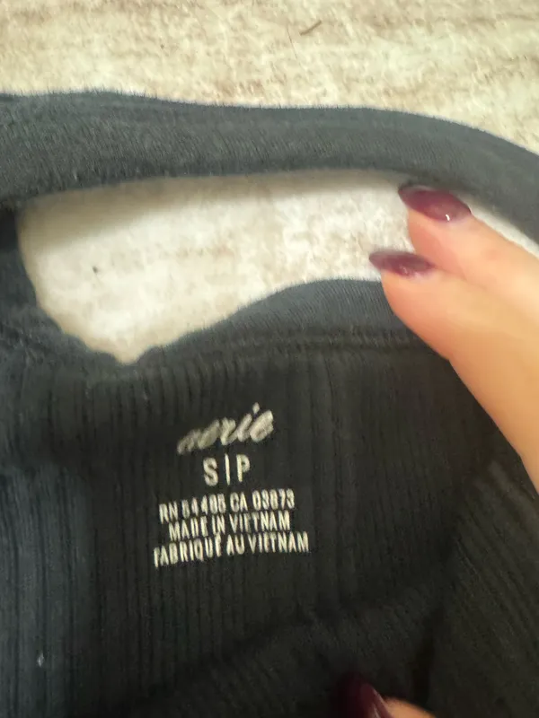 Aerie black one shoulder ribbed midi dress size small - Image 4