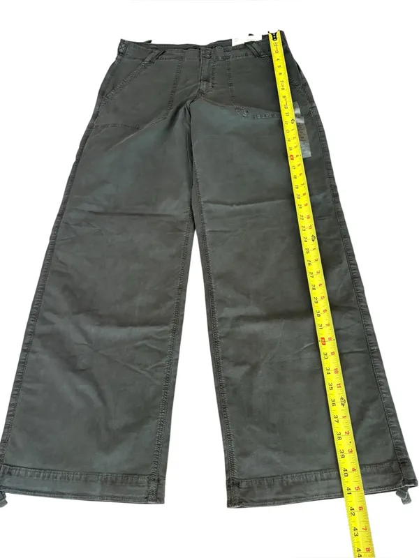 American Eagle Stretch High Waist Stovepipe Pants Womens Size Reg Gray Black NEW - Image 9