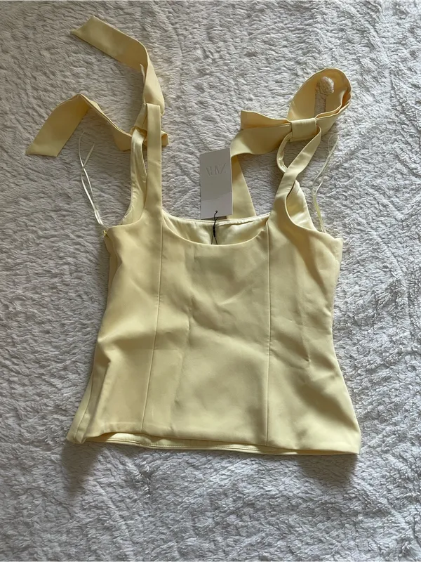 Zara Stretch Top With Bows - Image 4