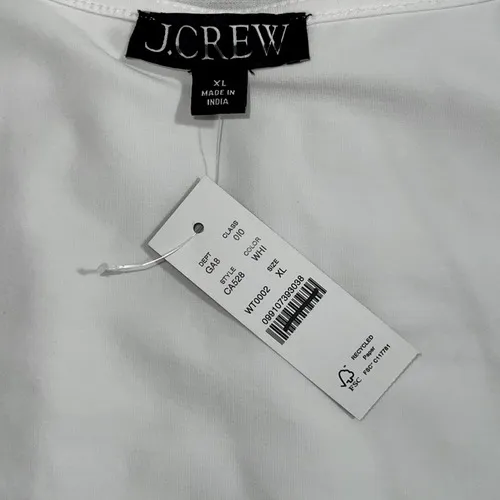 J. Crew‎ Squareneck cap-sleeve top in stretch cotton blend size XL - Image 9