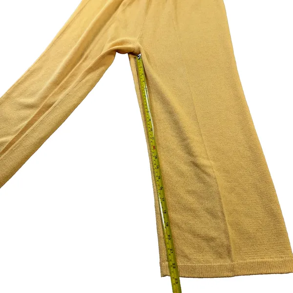 Vintage Gondine USA Knit Pantsuit Set Cardigan Wide Leg Pants Women's - Image 15