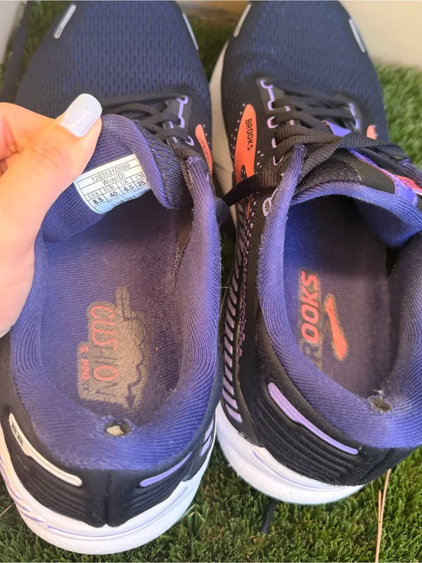 Brooks Women’s Adrenaline GTS Running Shoes - Navy with Pink Accents - Image 5
