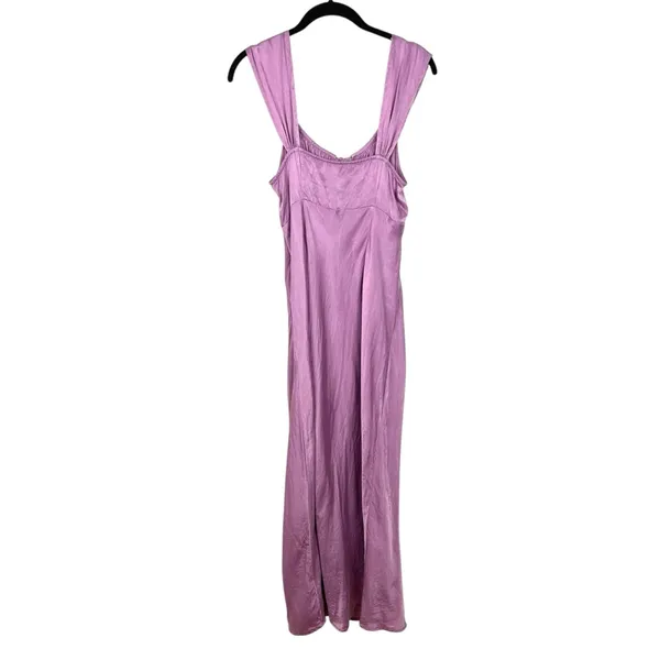 Madewell Satin Square Neck Midi Dress Lilac 10 - Image 10