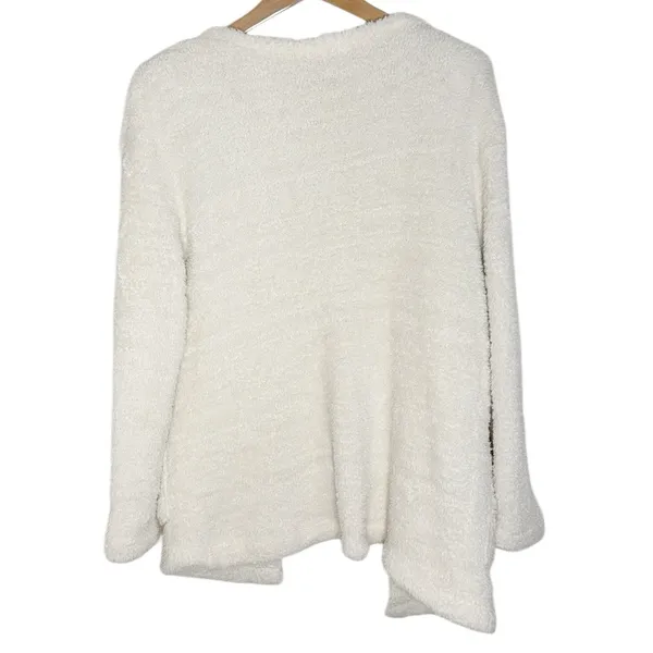 Z Supply Women’s Fluffy longline cardigan off white Open-Front Sweater Sz XS/ S - Image 2