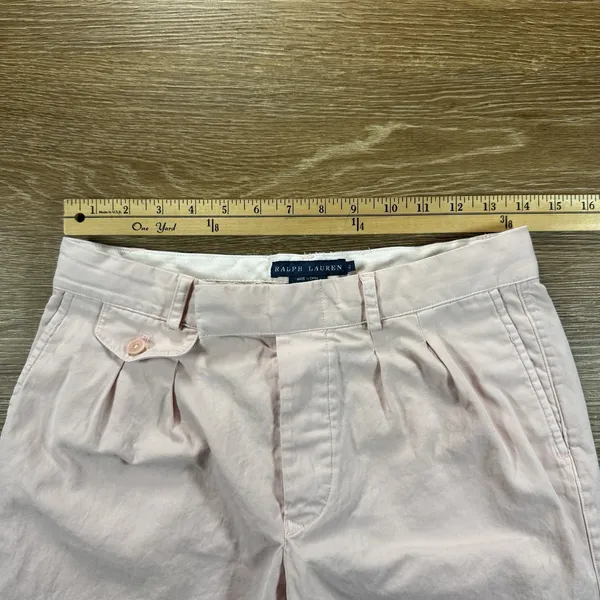 Ralph Lauren Women's Pink Chino Pants Size 2 Cotton Straight Leg Button Fly - Image 4