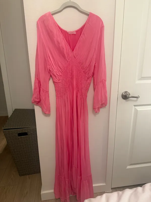 Italian Boutique Hot Pink Maxi Dress - Image 2