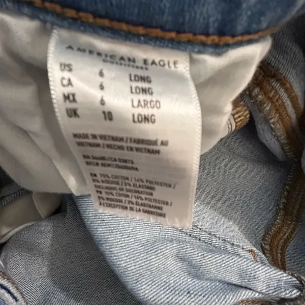 American Eagle next level stretch copper‎ stitch high waist distressed skinny - Image 6