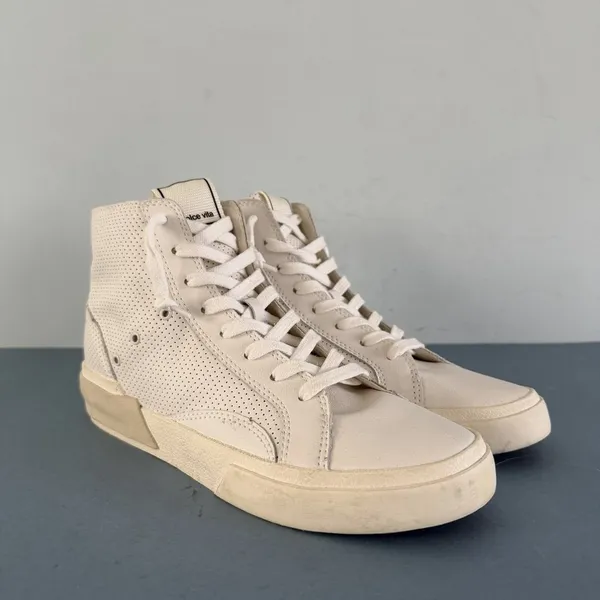 Dolce Vita Zohara White Perforated Leather High Top Sneakers‎ - Image 3
