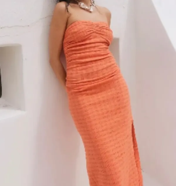 Free People Orange Dress Midi - Image 2