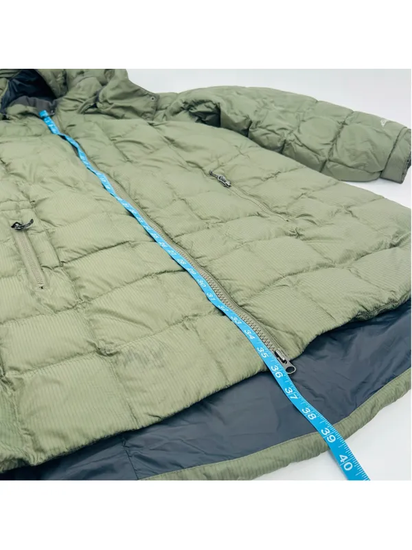 Eddie Bauer Altamira Down Parka 2X Green Quilted Hooded Long Coat - Image 8