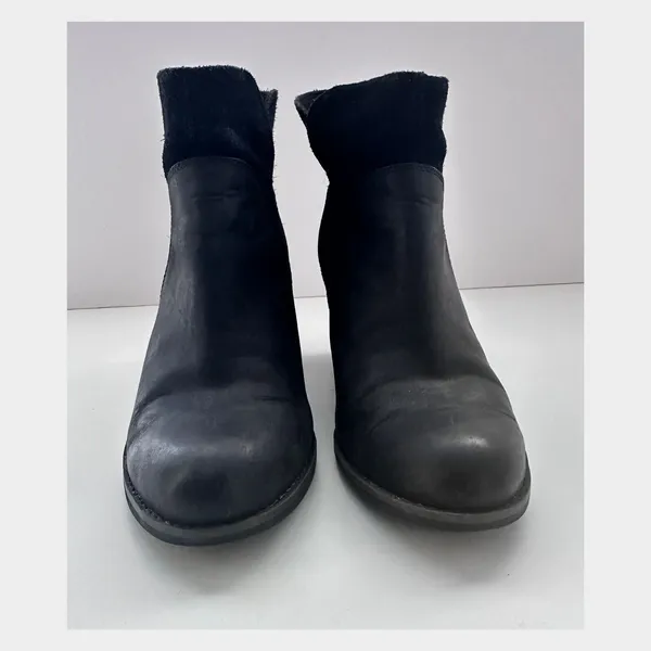 Timberland Rudston Black Leather & Suede‎ Block Heel Ankle Boots Size 9 - Image 10
