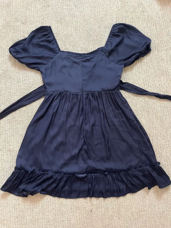 Altar'd State Dress Navy Blue Mini Ruffle - Image 3