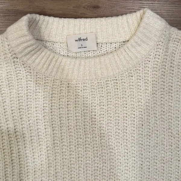 Wilfred Cream Crewneck Knit Sweater - Image 5