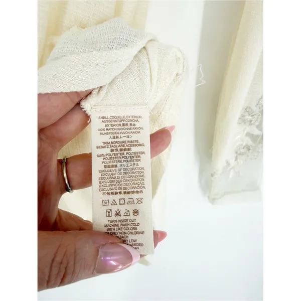 Free People Saheli Embroidered Long Sleeve Tunic Top Women's XS‎ Cream Boho Chic - Image 9