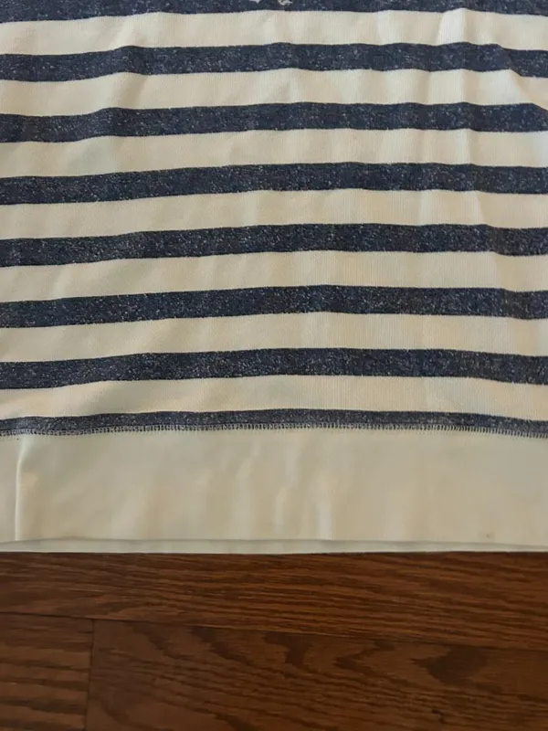 Aerie Scoop Neck Striped Lightweight Sweatshirt Size Large Drop Shoulder Comfy - Image 8