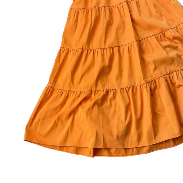 Alice + Olivia Tiered Midi Dress Tangerine Orange - Image 5