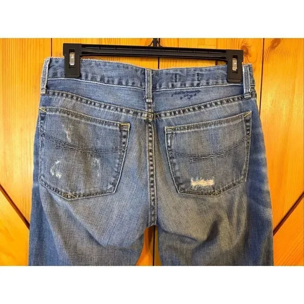 VTG GAP Real Straight Leg Jeans Medium Wash Floral Embroidered Size 26/2 (6588) - Image 5