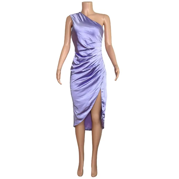 ELLIATT Cassini One Shoulder Dress, Lilac, Small - Image 6