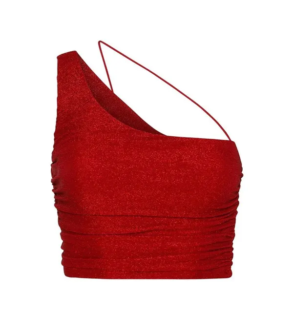 Tiger Mist Berry Red Shimmer Sparkle Pearlie Top Skirt Set - Image 10