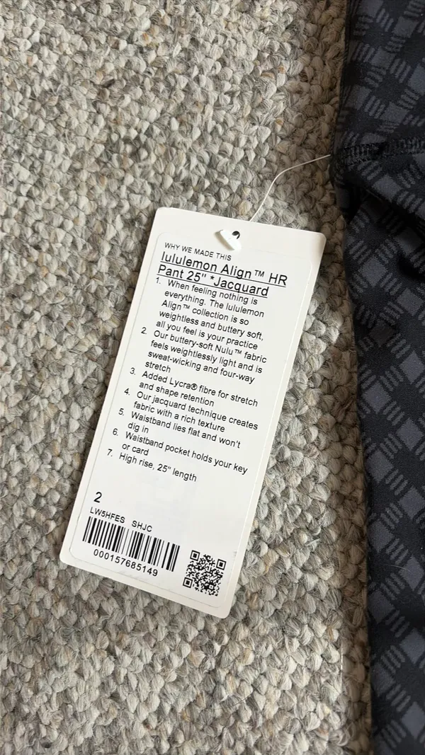 Brand new lululemon align jacquard pants size 25” - Image 2