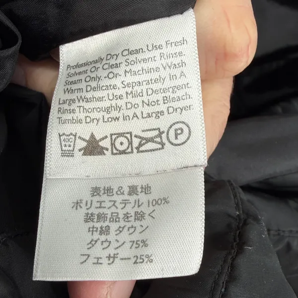 Eddie Bauer Women's Goose Down‎ Puffer Jacket Medium Black Quilted Snap Front - Image 5