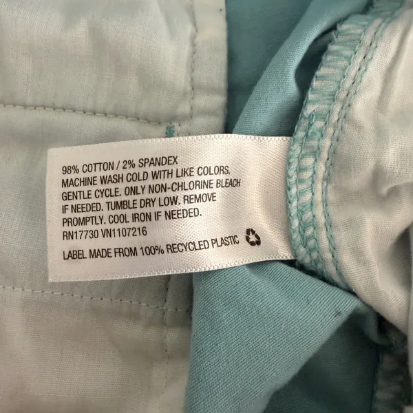 A New Day Womens Stretch Chino Shorts Light Teal Blue Size‎ 6 Mid Rise Casual Summer - Image 6
