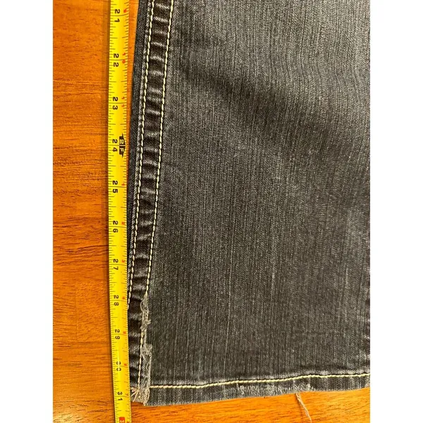 Miss Me Jeans Low Rise Easy Boot Size 28 Embellished Flap Pockets Thick Stitch - Image 9