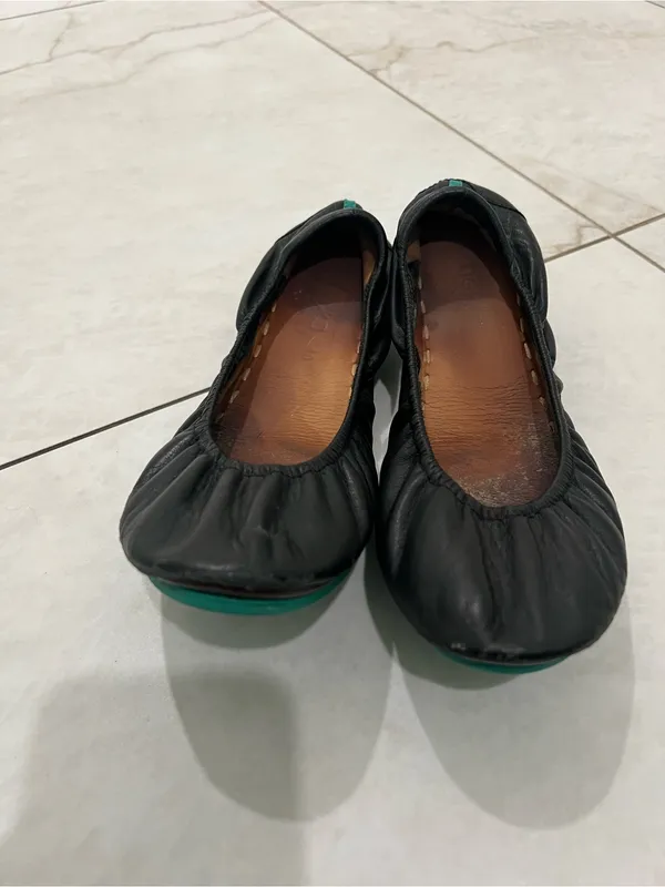 Tieks Black Nappa Leather Ballet Flats Size 10 US $210 - Image 2