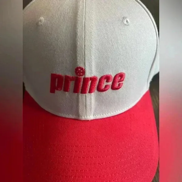 Prince Pickleball Cap White Red Adjustable Sports Hat‎ - Image 3