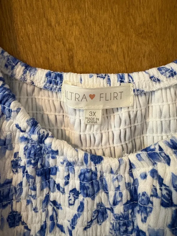 Blue floral sun dress ultra flirt - Image 6