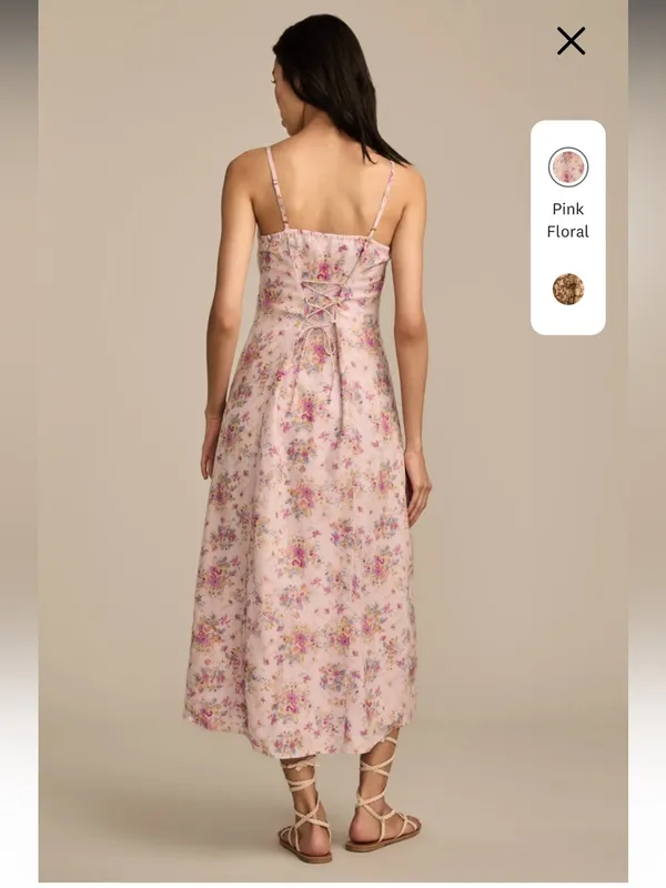 Lucky Brand Festival Floral Lace Trimmed Slip Dress - Image 5