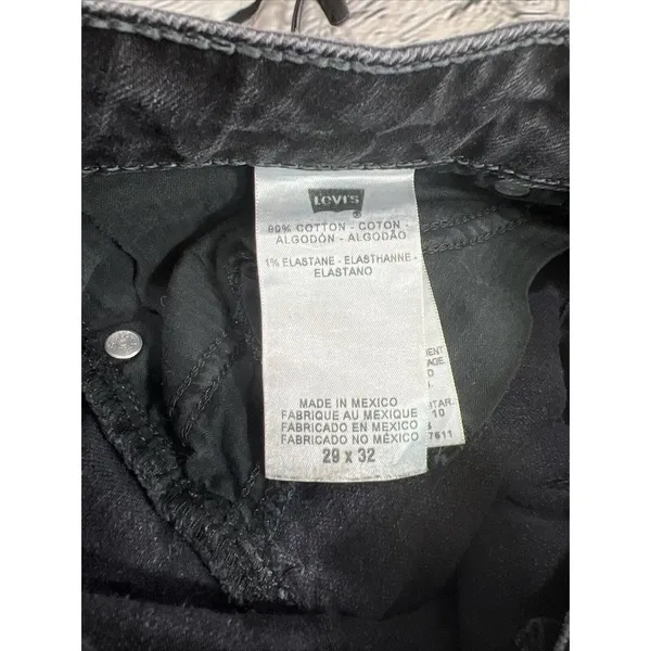 Levi’s Black-Denim Boot Leg Light Stretch Jeans Women's 29x32 (8) - Image 4